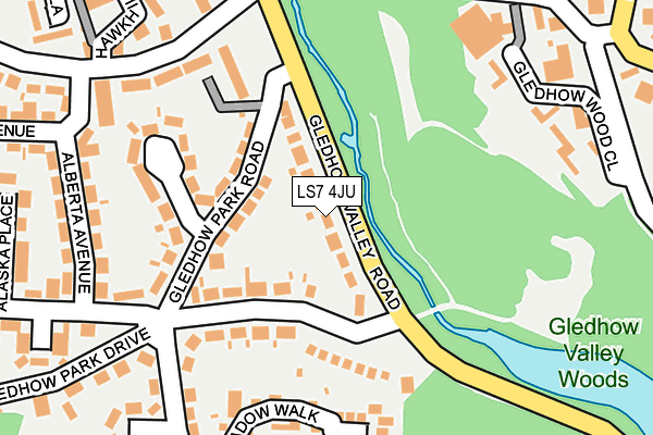 LS7 4JU map - OS OpenMap – Local (Ordnance Survey)