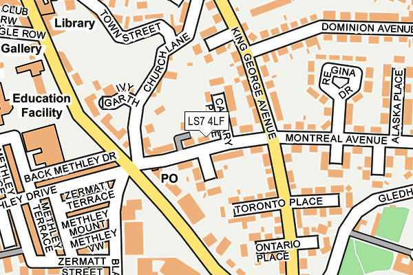 LS7 4LF map - OS OpenMap – Local (Ordnance Survey)