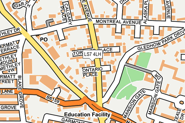 LS7 4LH map - OS OpenMap – Local (Ordnance Survey)