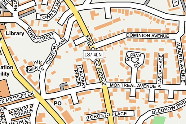 LS7 4LN map - OS OpenMap – Local (Ordnance Survey)