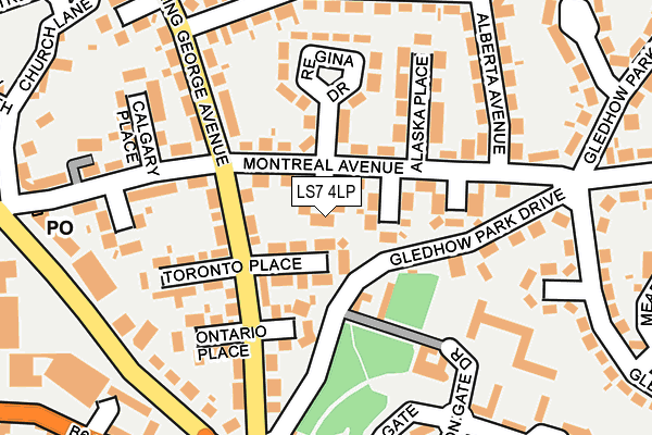 LS7 4LP map - OS OpenMap – Local (Ordnance Survey)