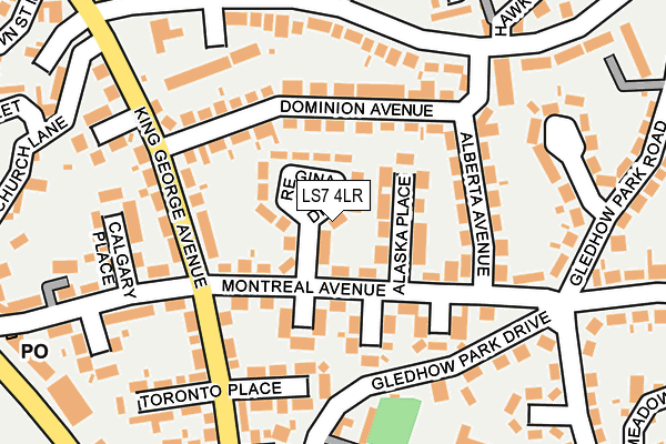 LS7 4LR map - OS OpenMap – Local (Ordnance Survey)