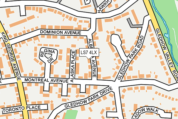 LS7 4LX map - OS OpenMap – Local (Ordnance Survey)
