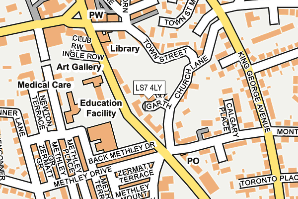 LS7 4LY map - OS OpenMap – Local (Ordnance Survey)