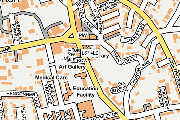 LS7 4LZ map - OS OpenMap – Local (Ordnance Survey)