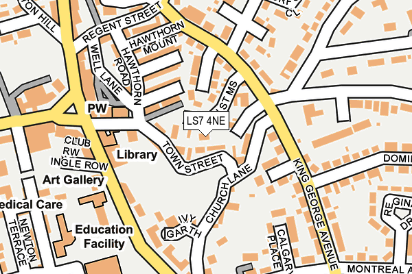 LS7 4NE map - OS OpenMap – Local (Ordnance Survey)
