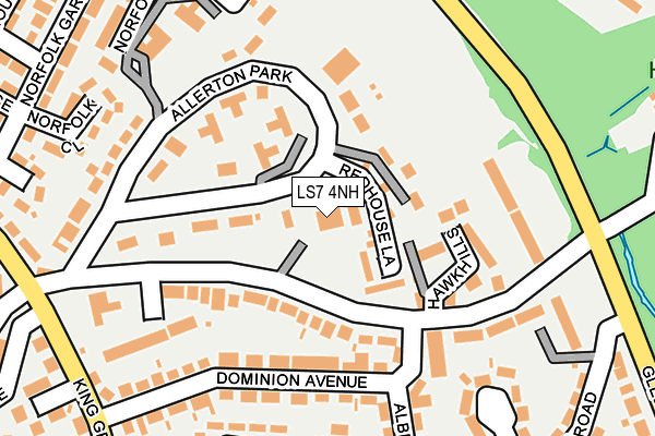 LS7 4NH map - OS OpenMap – Local (Ordnance Survey)