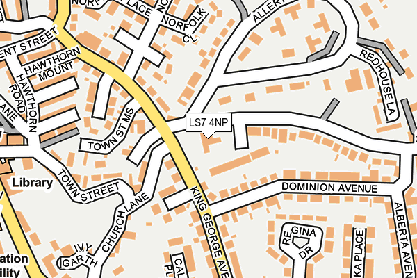 LS7 4NP map - OS OpenMap – Local (Ordnance Survey)