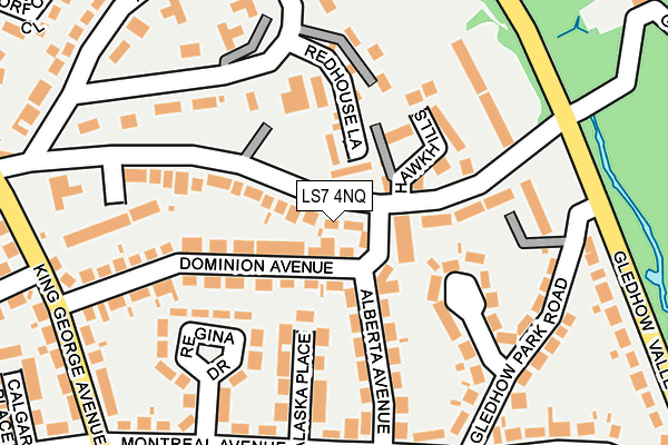 LS7 4NQ map - OS OpenMap – Local (Ordnance Survey)