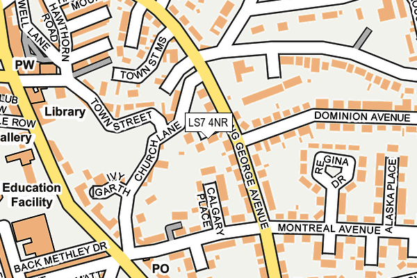 LS7 4NR map - OS OpenMap – Local (Ordnance Survey)
