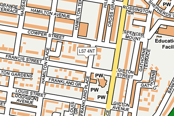 LS7 4NT map - OS OpenMap – Local (Ordnance Survey)