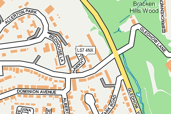 LS7 4NX map - OS OpenMap – Local (Ordnance Survey)