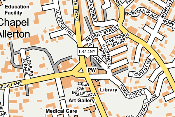 LS7 4NY map - OS OpenMap – Local (Ordnance Survey)
