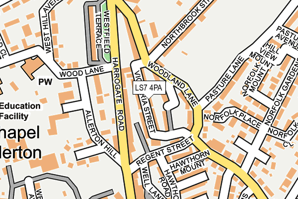 LS7 4PA map - OS OpenMap – Local (Ordnance Survey)