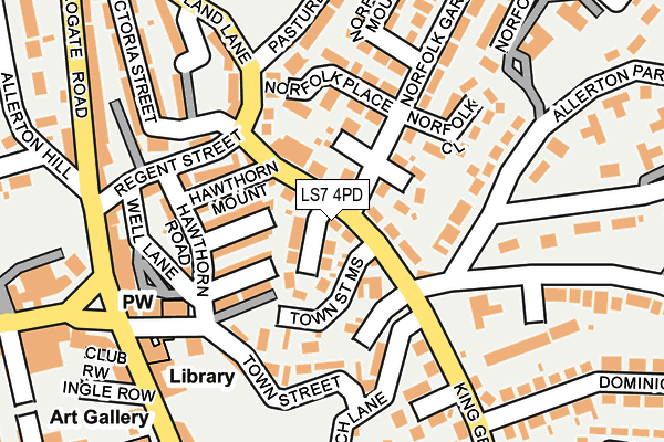LS7 4PD map - OS OpenMap – Local (Ordnance Survey)