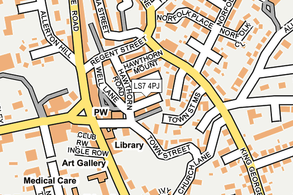 LS7 4PJ map - OS OpenMap – Local (Ordnance Survey)