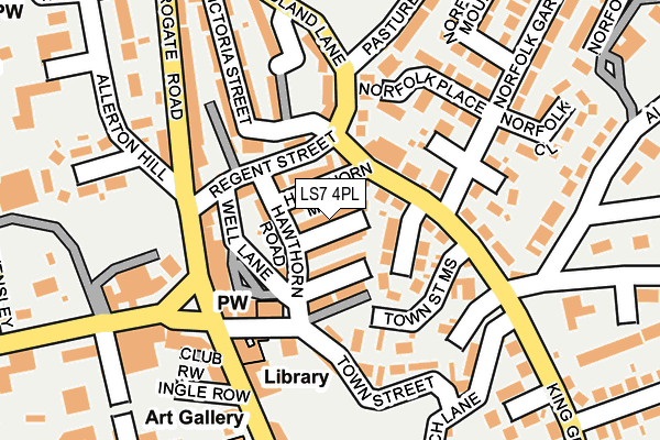 LS7 4PL map - OS OpenMap – Local (Ordnance Survey)