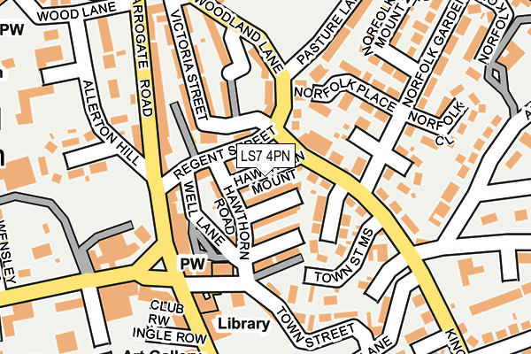 LS7 4PN map - OS OpenMap – Local (Ordnance Survey)