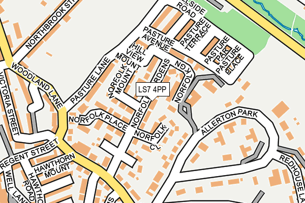 LS7 4PP map - OS OpenMap – Local (Ordnance Survey)