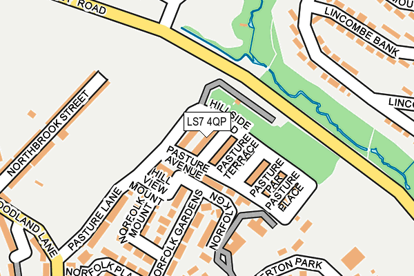 LS7 4QP map - OS OpenMap – Local (Ordnance Survey)