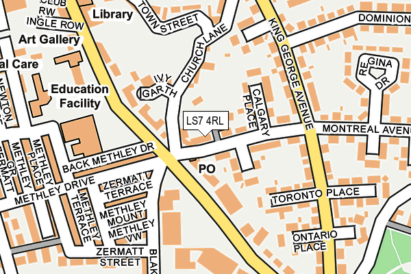 LS7 4RL map - OS OpenMap – Local (Ordnance Survey)