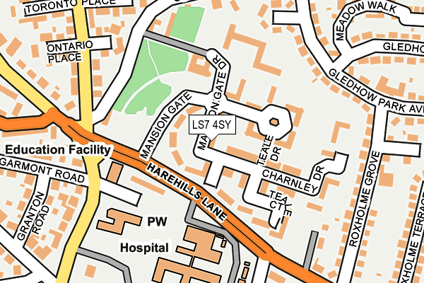 LS7 4SY map - OS OpenMap – Local (Ordnance Survey)