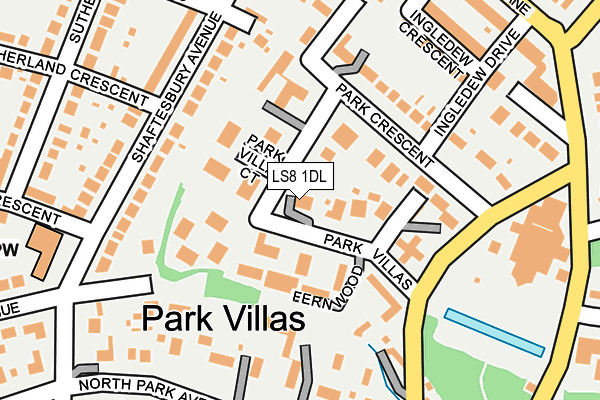 LS8 1DL map - OS OpenMap – Local (Ordnance Survey)