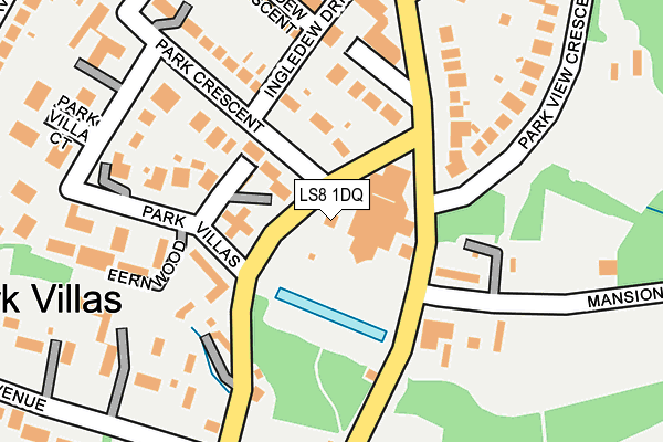 LS8 1DQ map - OS OpenMap – Local (Ordnance Survey)