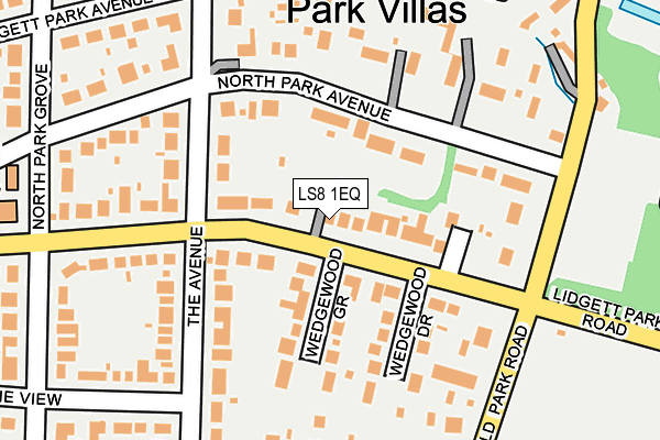 LS8 1EQ map - OS OpenMap – Local (Ordnance Survey)