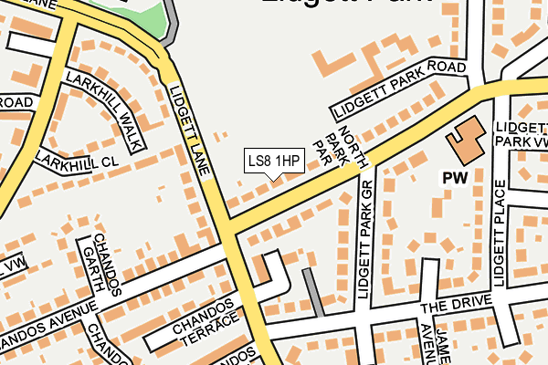 LS8 1HP map - OS OpenMap – Local (Ordnance Survey)