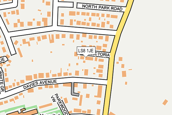 LS8 1JE map - OS OpenMap – Local (Ordnance Survey)