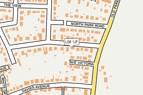 LS8 1JF map - OS OpenMap – Local (Ordnance Survey)