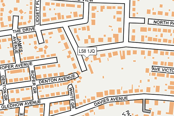 LS8 1JQ map - OS OpenMap – Local (Ordnance Survey)