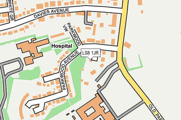 LS8 1JR map - OS OpenMap – Local (Ordnance Survey)