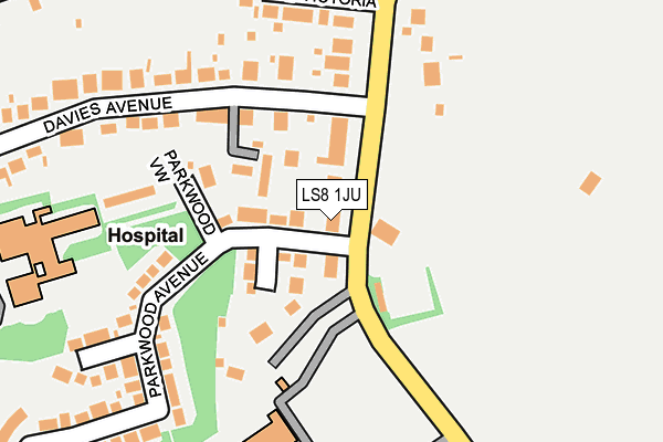 LS8 1JU map - OS OpenMap – Local (Ordnance Survey)