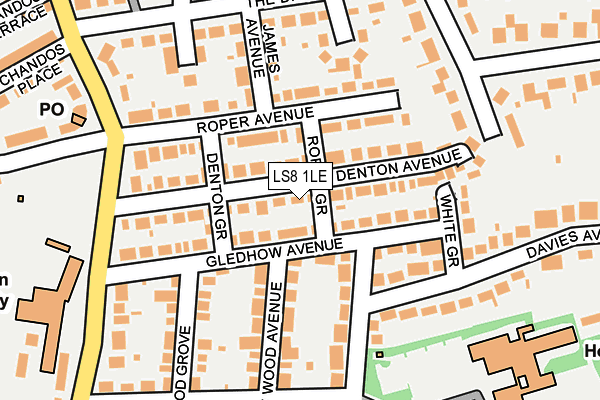 LS8 1LE map - OS OpenMap – Local (Ordnance Survey)