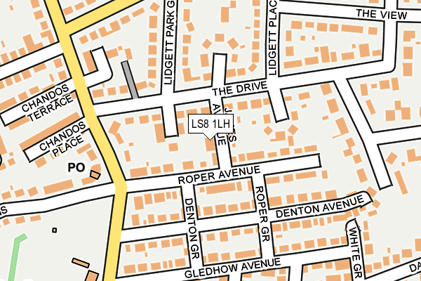 LS8 1LH map - OS OpenMap – Local (Ordnance Survey)