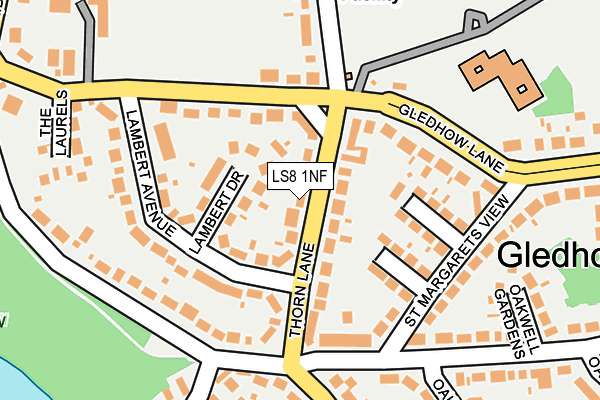 LS8 1NF map - OS OpenMap – Local (Ordnance Survey)