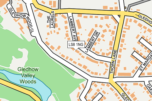 LS8 1NG map - OS OpenMap – Local (Ordnance Survey)