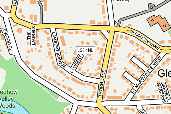 LS8 1NL map - OS OpenMap – Local (Ordnance Survey)