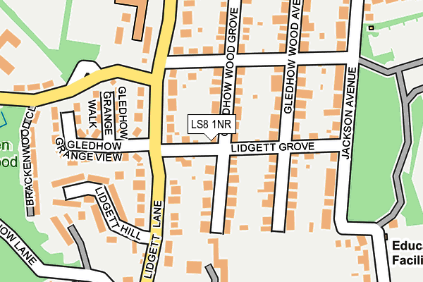LS8 1NR map - OS OpenMap – Local (Ordnance Survey)