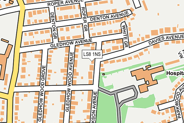 LS8 1NS map - OS OpenMap – Local (Ordnance Survey)