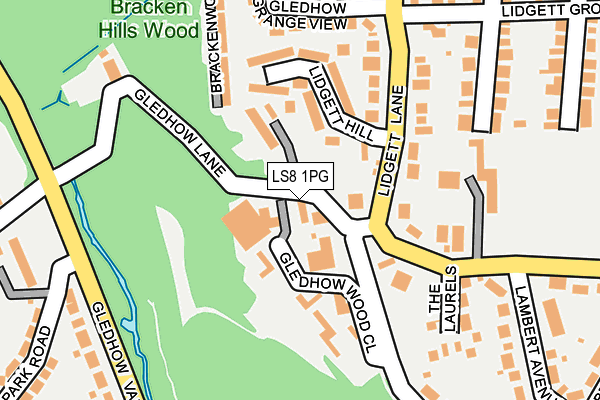 LS8 1PG map - OS OpenMap – Local (Ordnance Survey)