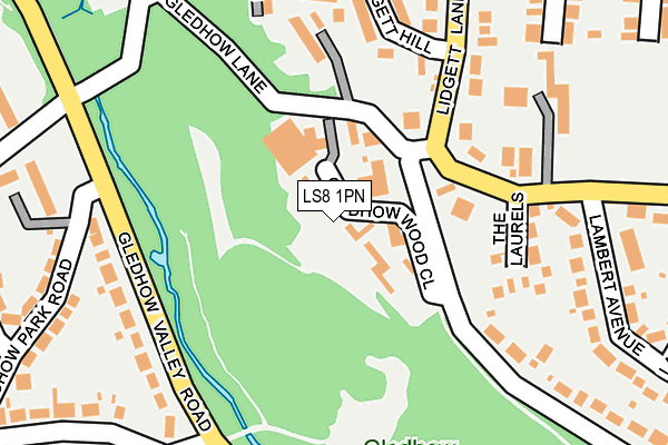 LS8 1PN map - OS OpenMap – Local (Ordnance Survey)