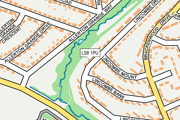 LS8 1PU map - OS OpenMap – Local (Ordnance Survey)