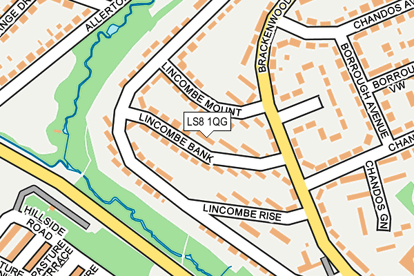 LS8 1QG map - OS OpenMap – Local (Ordnance Survey)