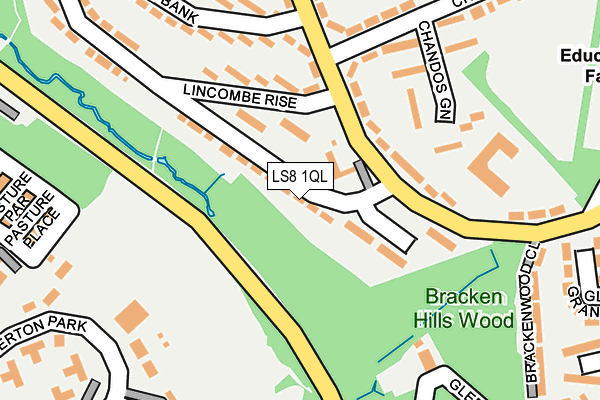 LS8 1QL map - OS OpenMap – Local (Ordnance Survey)