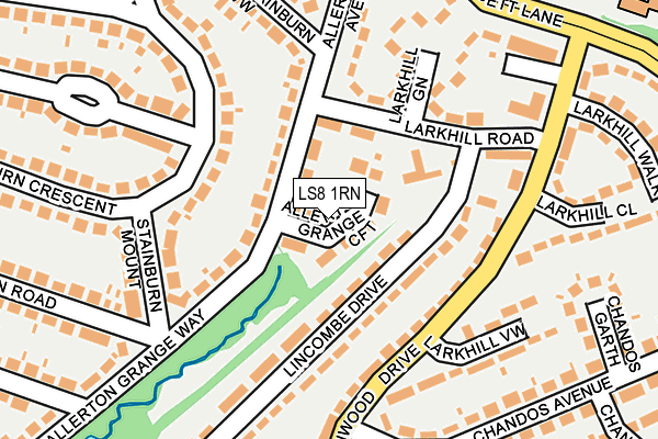 LS8 1RN map - OS OpenMap – Local (Ordnance Survey)