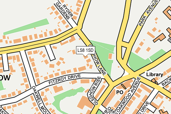 LS8 1SD map - OS OpenMap – Local (Ordnance Survey)