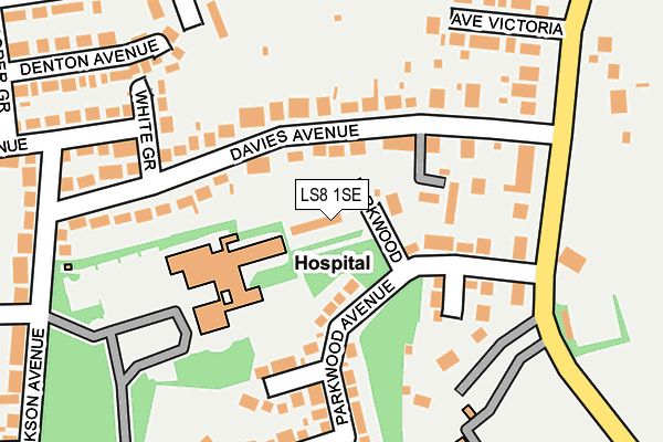 LS8 1SE map - OS OpenMap – Local (Ordnance Survey)